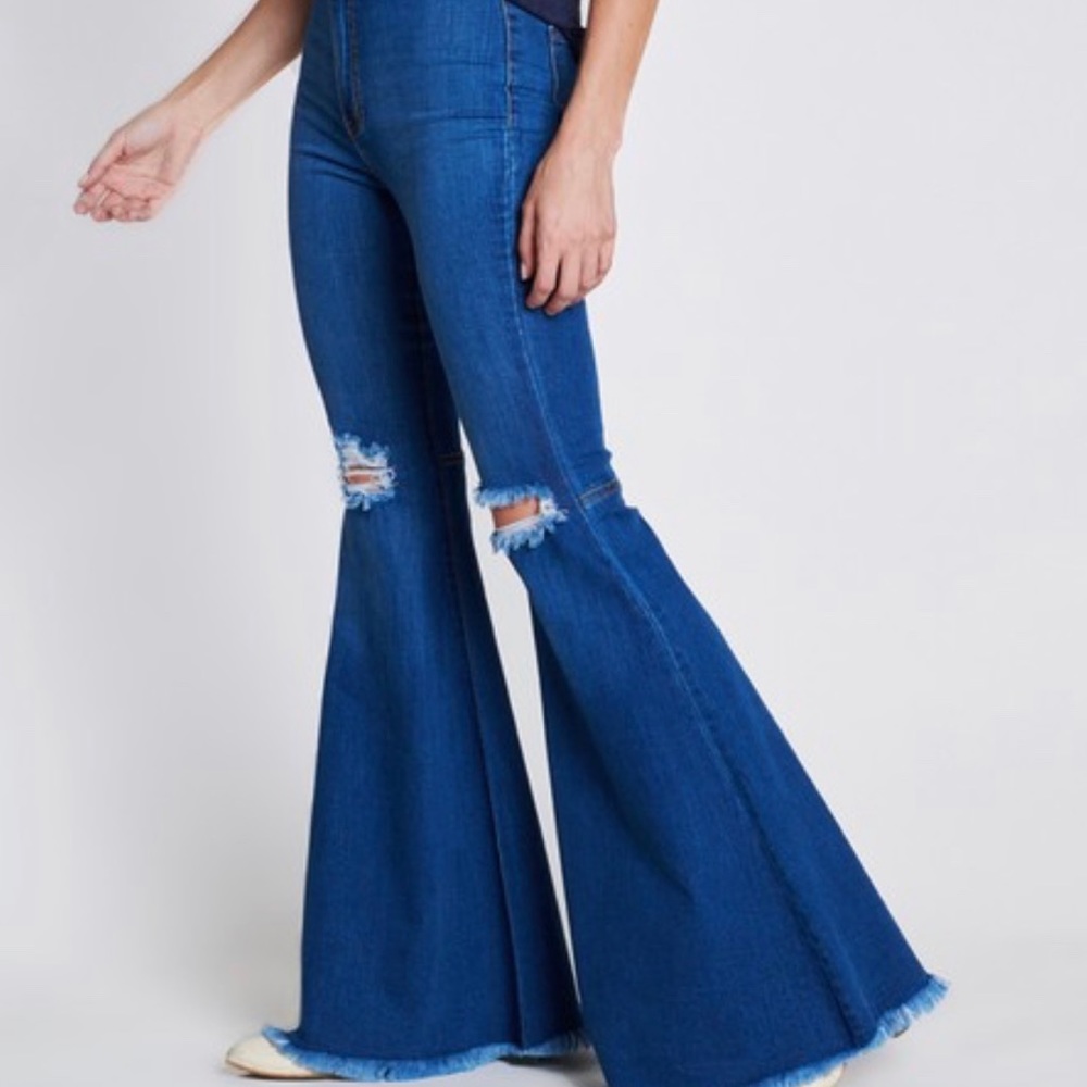 High Waisted Bell Bottom Pants